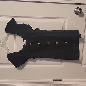 Full circle trends black eyelet tank